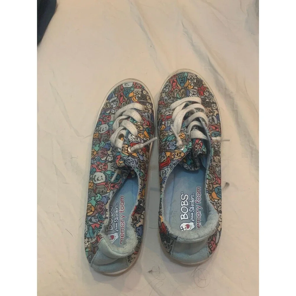 Sketchers women's BOBS Beach Bingo-Woof Pack Slip-on Sneakers Size 9.5